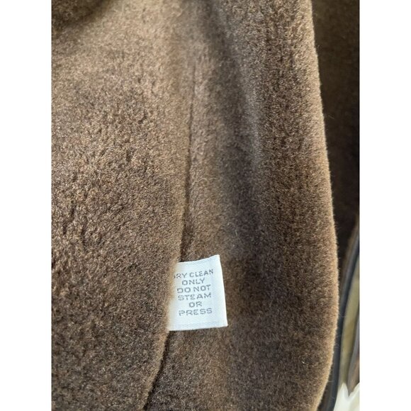 London Fog Men's Trench Coat Pea coat Zip Out Lining Size 42 Reg Tan VTG - Picture 13 of 16